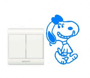 Vinilo decorativo pegatina pared interruptor, cristal, puerta, coche -Hada