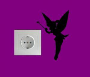Vinilo decorativo pegatina pared interruptor, cristal, puerta, coche - hada