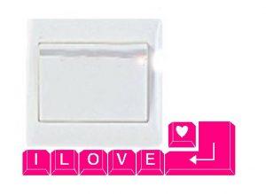 Vinilo decorativo pegatina pared interruptor, cristal, puerta, coche - teclado