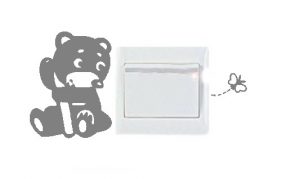 Vinilo decorativo pegatina pared interruptor, cristal, puerta, coche -osito