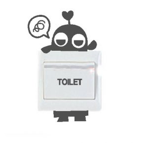 Vinilo decorativo pegatina pared interruptor, cristal, puerta, coche - robot
