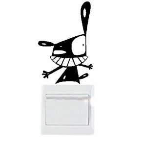 Vinilo decorativo pegatina pared interruptor, cristal, puerta, coche - gato