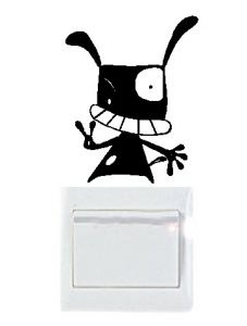Vinilo decorativo pegatina pared interruptor, cristal, puerta, coche - gato