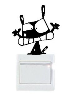 Vinilo decorativo pegatina pared interruptor, cristal, puerta, coche - gato