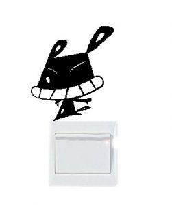Vinilo decorativo pegatina pared interruptor, cristal, puerta, coche - gato