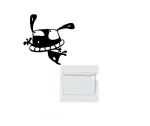Vinilo decorativo pegatina pared interruptor, cristal, puerta, coche - gato