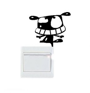 Vinilo decorativo pegatina pared interruptor, cristal, puerta, coche - gato