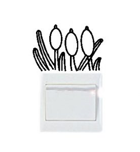 Vinilo decorativo pegatina pared interruptor, cristal, puerta, coche - planta