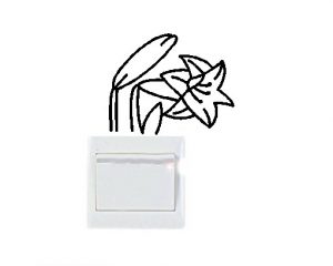 Vinilo decorativo pegatina pared interruptor, cristal, puerta, coche - planta