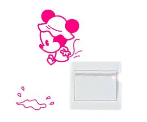 Vinilo decorativo pegatina pared interruptor, cristal, puerta, coche