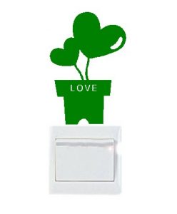 Vinilo decorativo pegatina pared interruptor, cristal, puerta, coche - planta