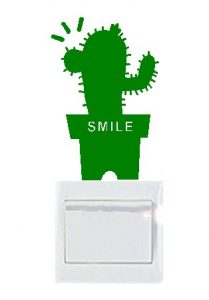 Vinilo decorativo pegatina pared interruptor, cristal, puerta, coche - planta