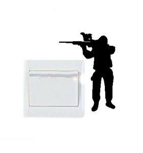 Vinilo decorativo pegatina pared interruptor, cristal, puerta, coche - soldado