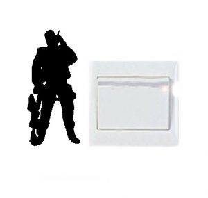 Vinilo decorativo pegatina pared interruptor, cristal, puerta, coche - soldado