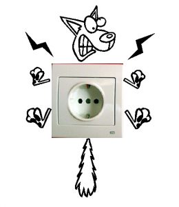 Vinilo decorativo pegatina pared interruptor, cristal, puerta, coche - electrocutado