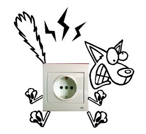 Pegatina vinilo decorativo divertido para pared interruptor, cocina, interruptor enchufe "electrocutado"