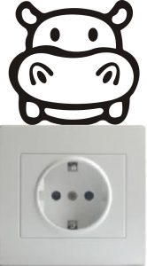 Vinilo decorativo pegatina pared interruptor, cristal, puerta, coche-vaca
