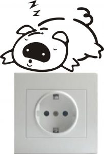 Vinilo decorativo pegatina pared interruptor, cristal, puerta, coche - cerdito