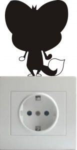 Vinilo decorativo pegatina pared interruptor, cristal, puerta, coche - gato