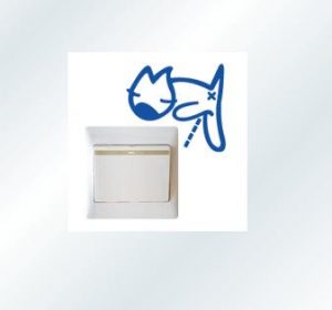 Vinilo decorativo pegatina pared interruptor, cristal, puerta, coche