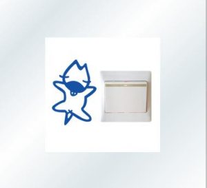 Vinilo decorativo pegatina pared interruptor, cristal, puerta, coche