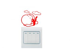Vinilo decorativo pegatina pared interruptor, cristal, puerta, coche