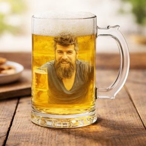 Jarra de cristal transparente personalizada