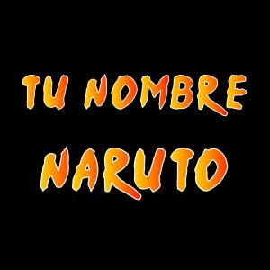 Pegatina texto o nombre personalizado con letras Naruto