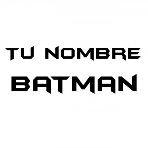 Pegatina vinilo texto o nombre personalizado con letras Batman