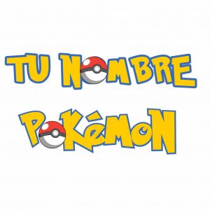 Pegatina texto o nombre personalizado con letras Pokemon
