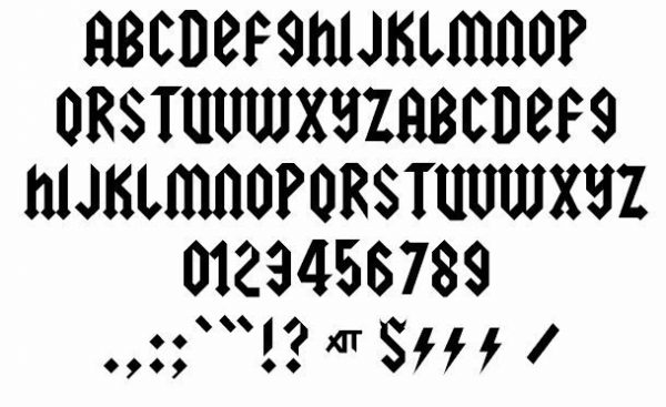 Pegatina vinilo texto o nombre personalizado con letras ACDC - Imagen 2