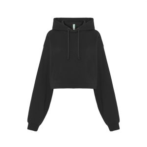 Sudadera corta Oversize para mujer con capucha