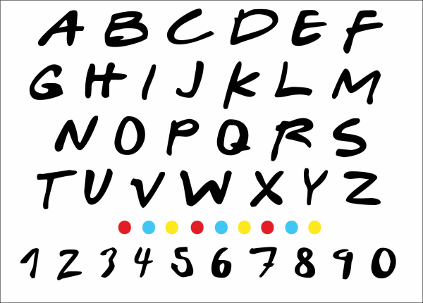 Pegatina vinilo texto o nombre personalizado con letras Friends - Imagen 2