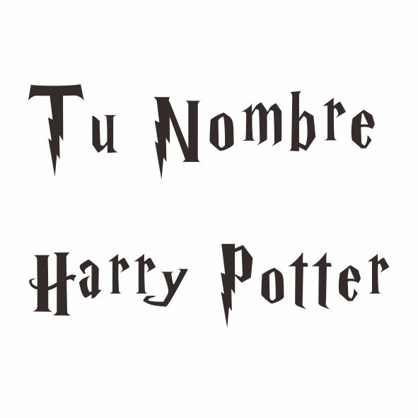Pegatina vinilo texto o nombre personalizado con letras Harry Potter –  Asyking