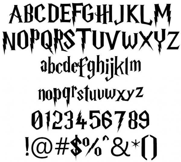 Pegatina vinilo texto o nombre personalizado con letras Harry Potter - Imagen 2