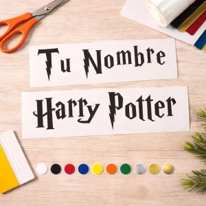 pegatina nombre personalizado harry potter