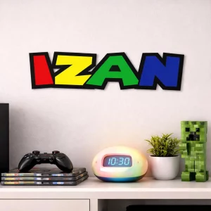 pegatina personalizada nombre super mario