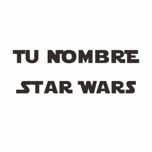 Pegatina vinilo texto o nombre personalizado con letras Star Wars