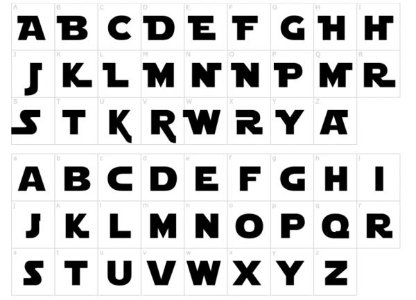 Pegatina vinilo texto o nombre personalizado con letras Star Wars - Imagen 2