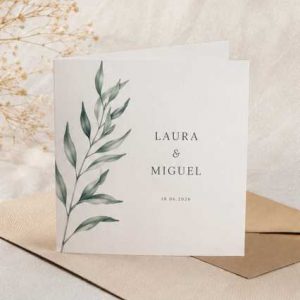 Invitación, tarjeta plegada