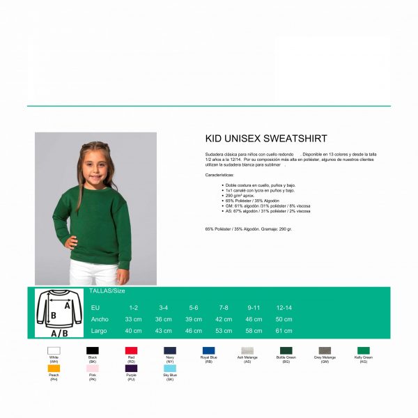 Sudadera unisex sin capucha, para bebés y niños - Imagen 2