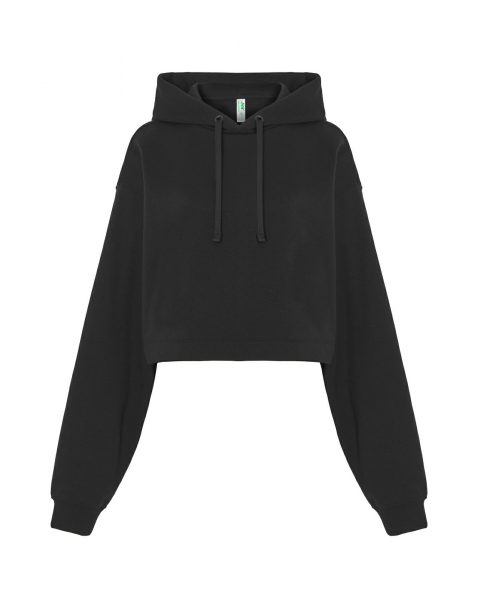 Sudadera corta Oversize para mujer con capucha - Imagen 4