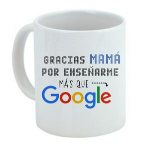 Taza de cerámica regalo para mamá, gracias mamá por enseñarme más que google