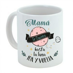 Taza de cerámica regalo para mamá, te quiero hasta la luna ida y vuelta