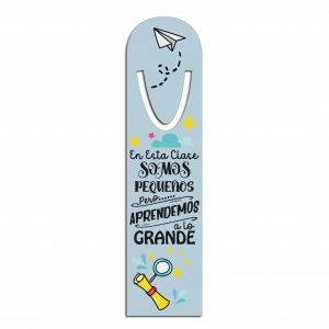Marcapáginas de aluminio, regalo para profe, regalo fin de curso, en esta clase somos pequeños, pero aprendemos a lo grande