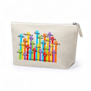 Neceser / estuche regalo para profe, fin de curso, personalizado con el nombre de la profe y alumnos