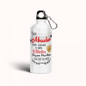 Botella cantimplora de aluminio para abuela, dejan huellas en sus almas