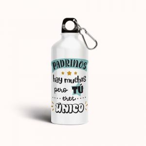 Botella cantimplora de aluminio para padrinos, pero tú eres único