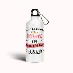 Botella cantimplora de aluminio para padrinos, me tocó la más divina