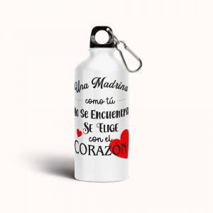 Botella cantimplora de aluminio para padrinos, se elige con el corazón